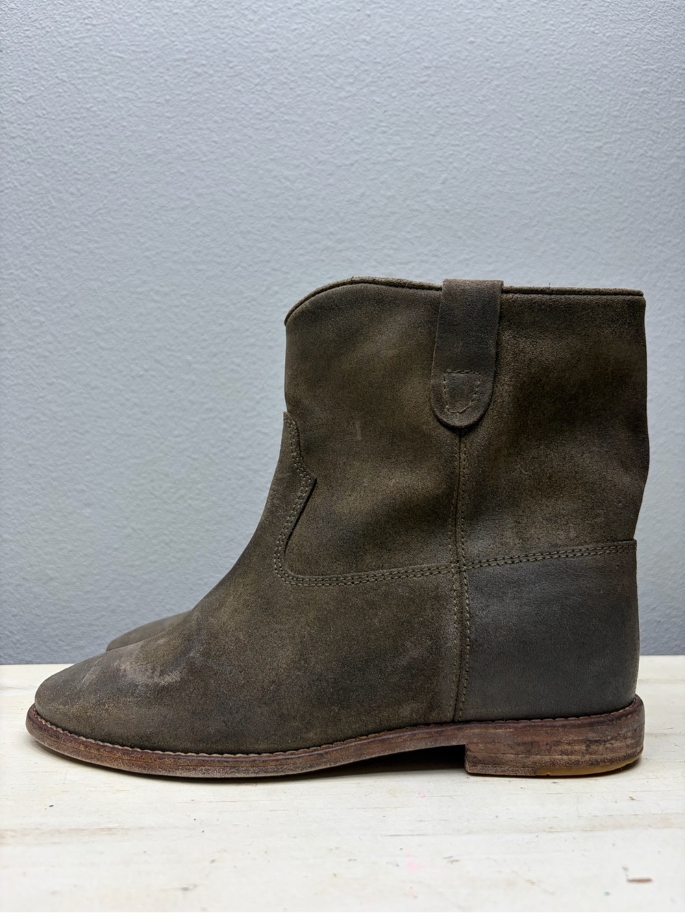 Isabel Marant Brown Leather Crisi Ankle Boots Size 39